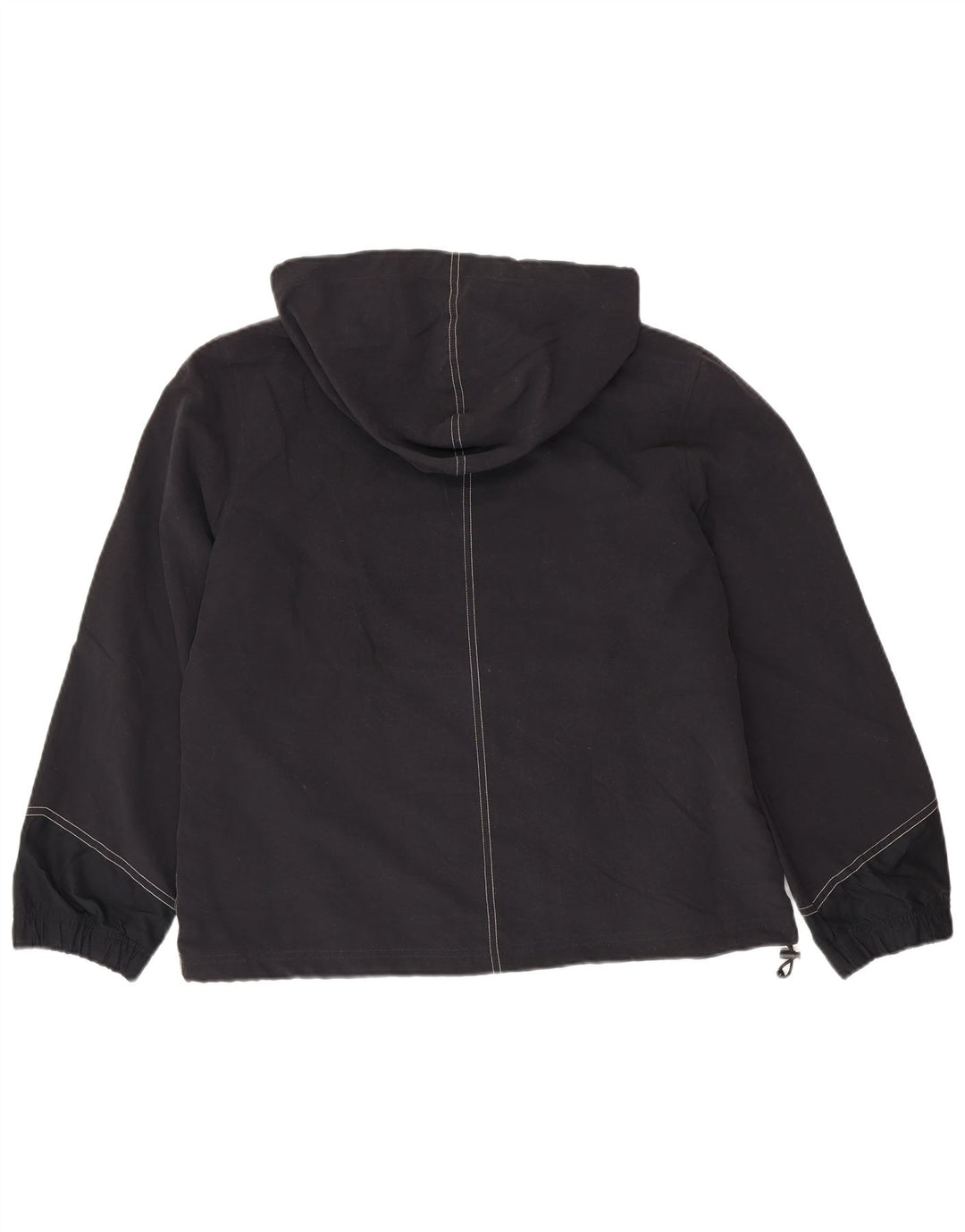REEBOK Veste de pluie à capuche pour femme UK 44 Large Noir Polyester