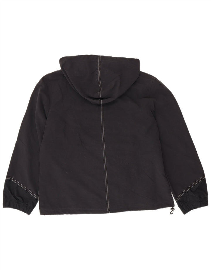 REEBOK Veste de pluie à capuche pour femme UK 44 Large Noir Polyester