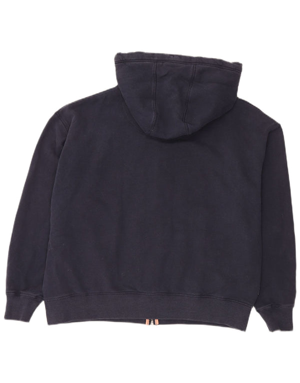 Fat Face Pull à capuche zippé pour femme UK 16 Grand coton bleu marine