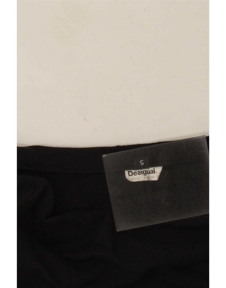 Desigual Leggings graphiques pour femme UK 10 Small Noir Géométrique