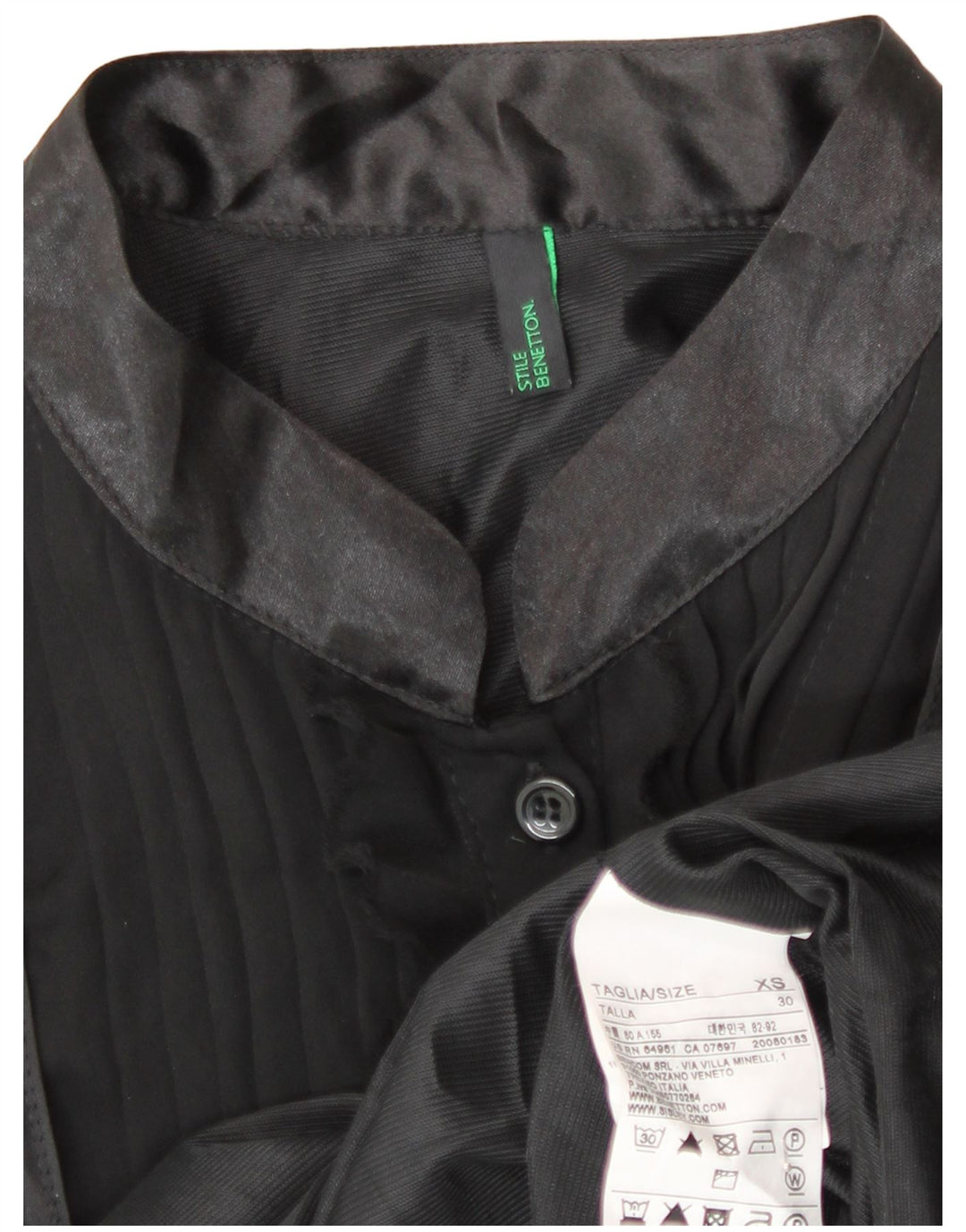 Benetton Robe Fourreau Femme UK 6 XS Noir Polyester