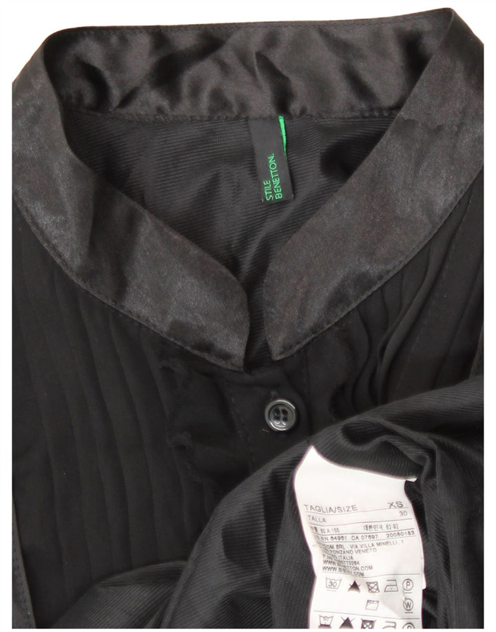 Benetton Robe Fourreau Femme UK 6 XS Noir Polyester