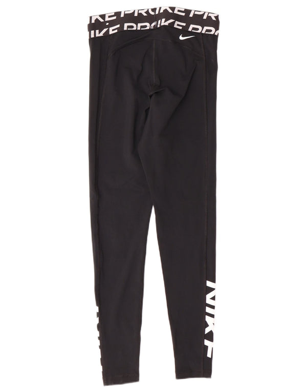 Nike Legging graphique Dri Fit pour femme UK 10 Small Noir Polyester Sports