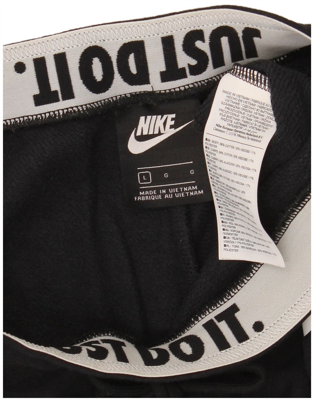 Nike Pantalon de survêtement pour homme en coton noir Taille L