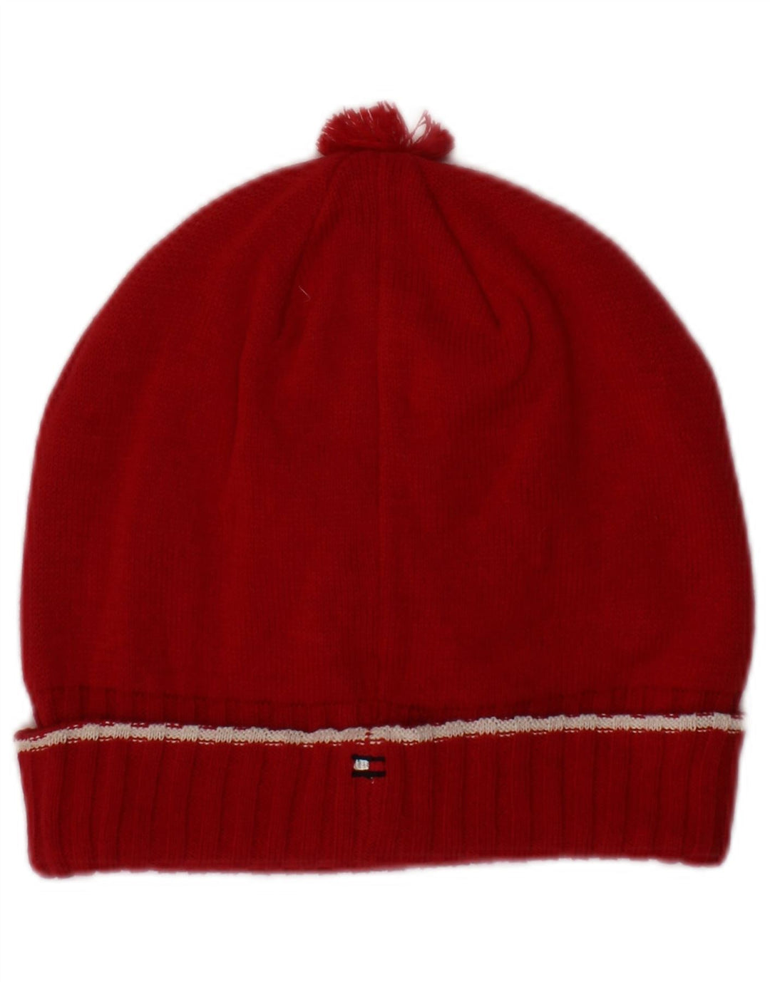 Tommy Hilfiger Bonnet tricoté pour femme Taille L/XL Rouge Coton