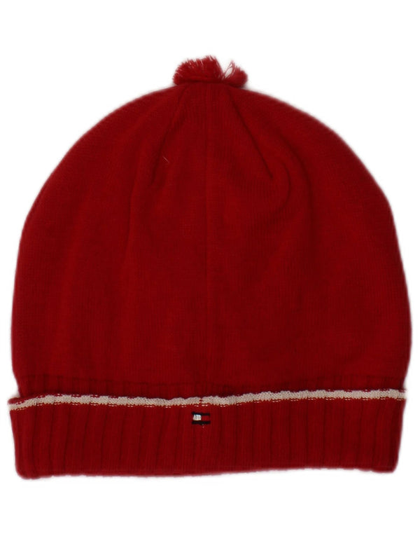 Tommy Hilfiger Bonnet tricoté pour femme Taille L/XL Rouge Coton