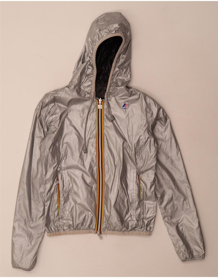 K-Way Veste réversible à capuche garçon 6-7 ans Noir Polyamide