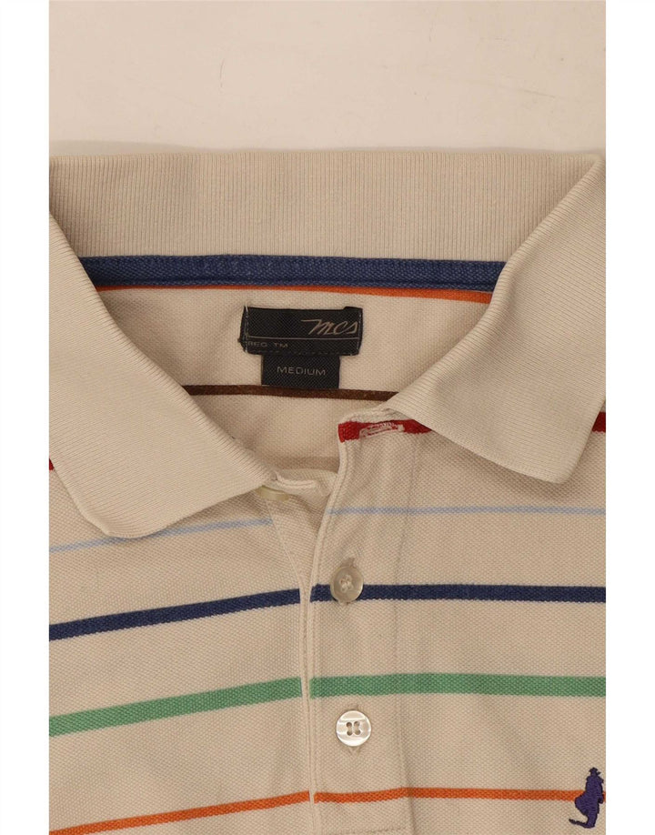 Marlboro Classics Polo homme en coton rayé beige moyen