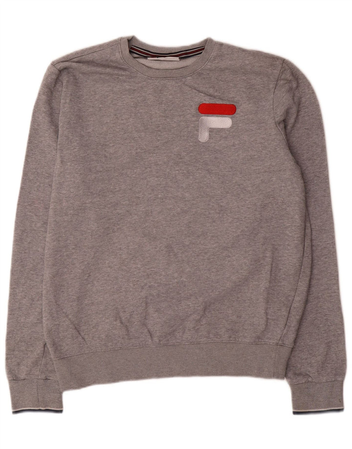 Fila Sweat-Shirt Graphique Homme Gris Moyen Coton