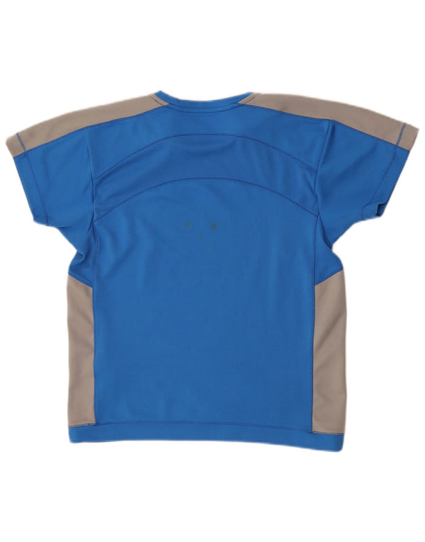 Champion T-Shirt Femme Top UK 14 Grand Bleu Colorblock Polyester