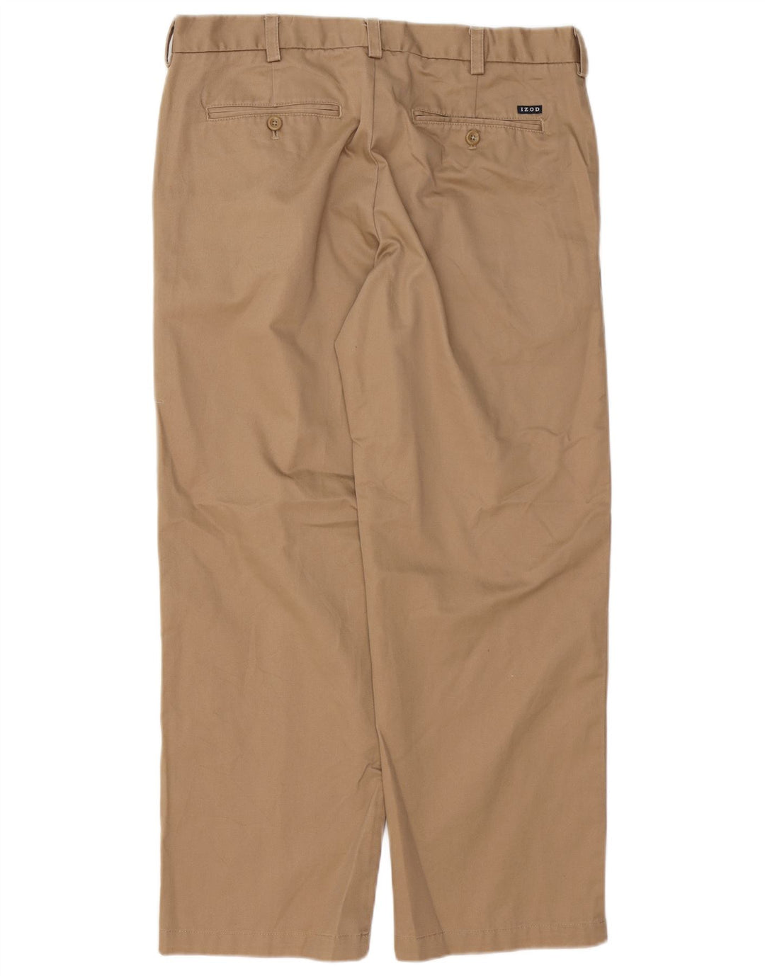 IZOD Pantalon Chino Droit Homme W3 L30 Marron Coton