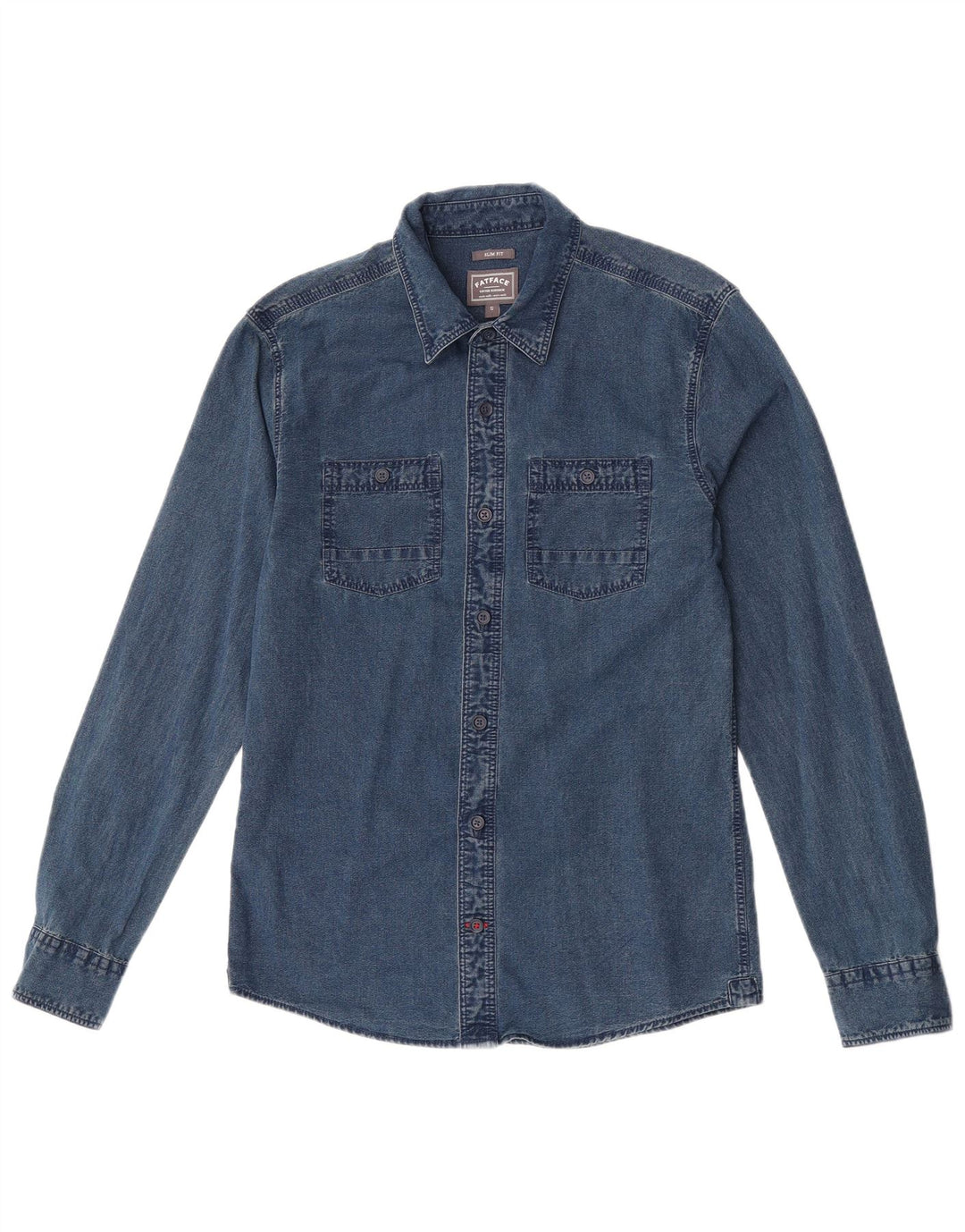 Chemise en Jean Slim Fit Homme Fat Face Petit Bleu Coton