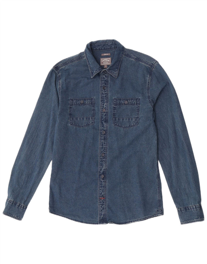 Chemise en Jean Slim Fit Homme Fat Face Petit Bleu Coton