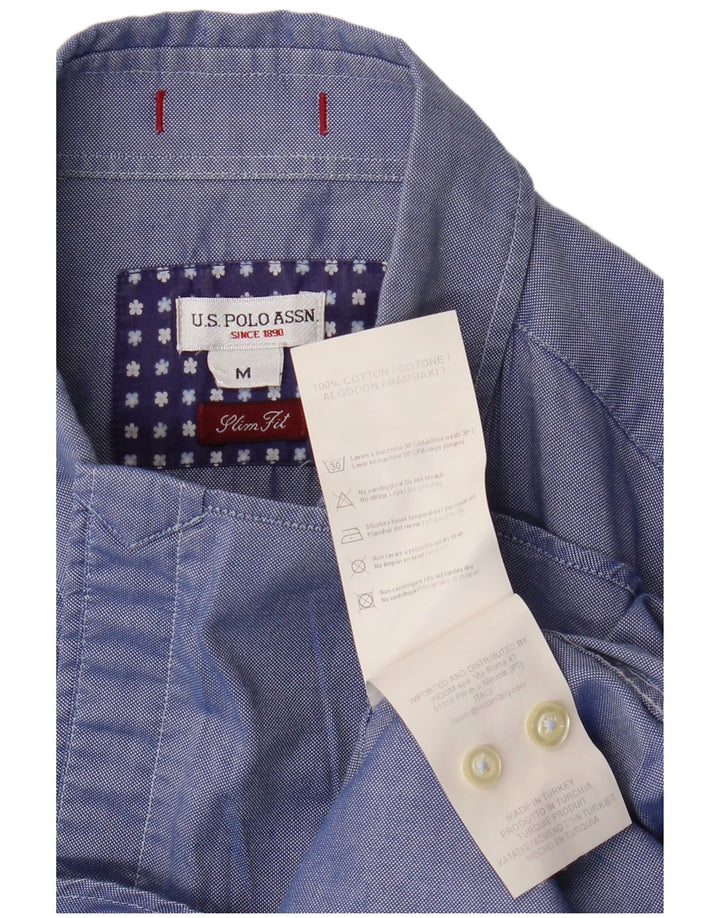 U.S. Polo Assn. Chemise Slim Fit Bleu Moyen Coton