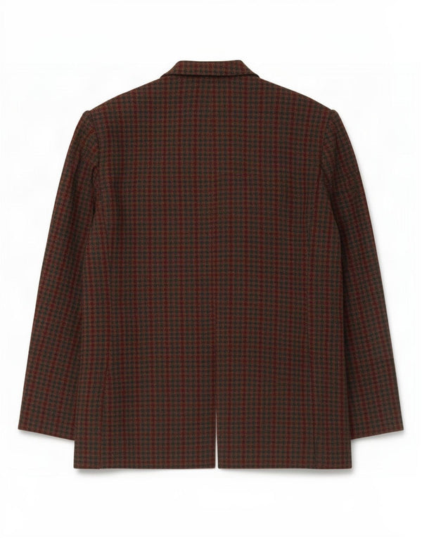 Sag Harbor Veste blazer zippée pour femme UK 18 XL Laine vichy verte
