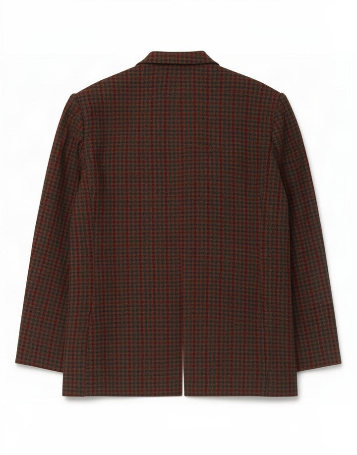 Sag Harbor Veste blazer zippée pour femme UK 18 XL Laine vichy verte