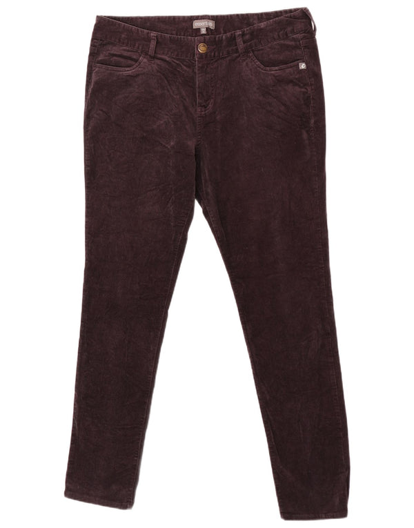 Pantalon slim en velours côtelé Essential pour femme UK 14 Large W34 L30 Violet