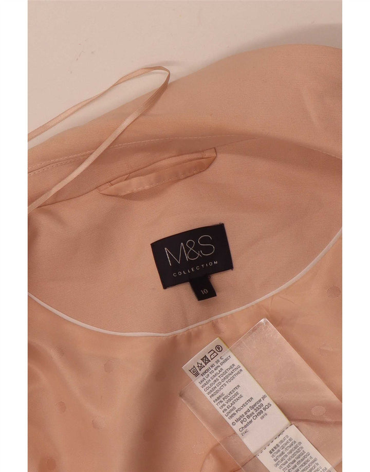 Marks & Spencer Veste blazer longue sans manches pour femme UK 10 Small Rose