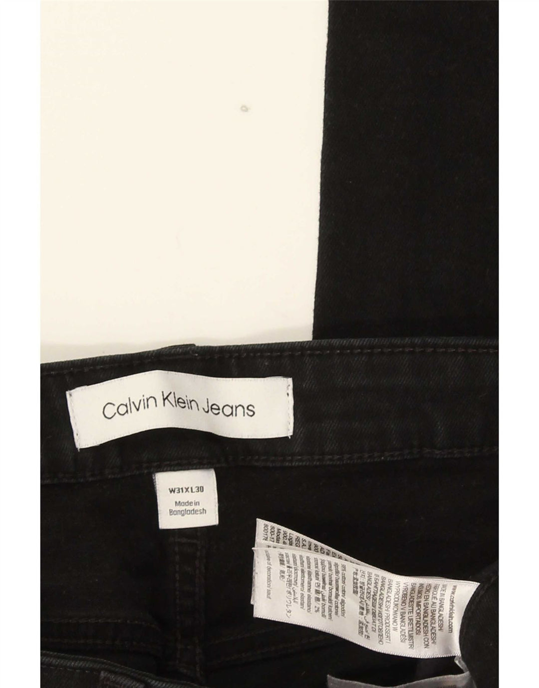 Calvin Klein Jean Slim Homme W31 L30 Noir Coton
