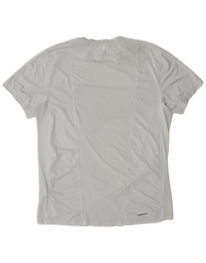 ADIDAS T-shirt graphique Aeroready pour hommes, grand gris, polyester