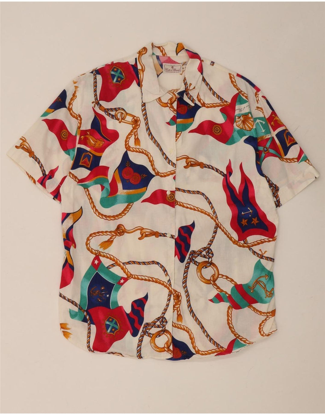Conte of Florence Chemise à motif abstrait pour femme UK 18 XL Multicolore