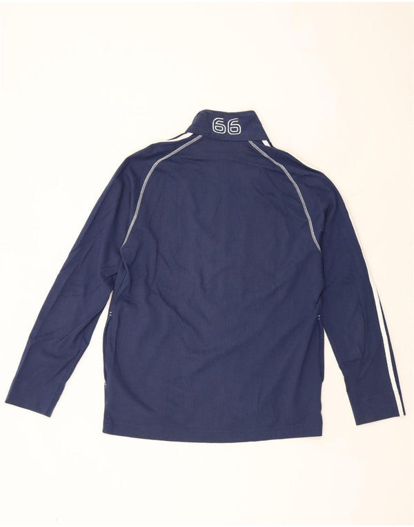 Sergio Tacchini Veste de survêtement graphique pour homme en coton bleu marine Taille L