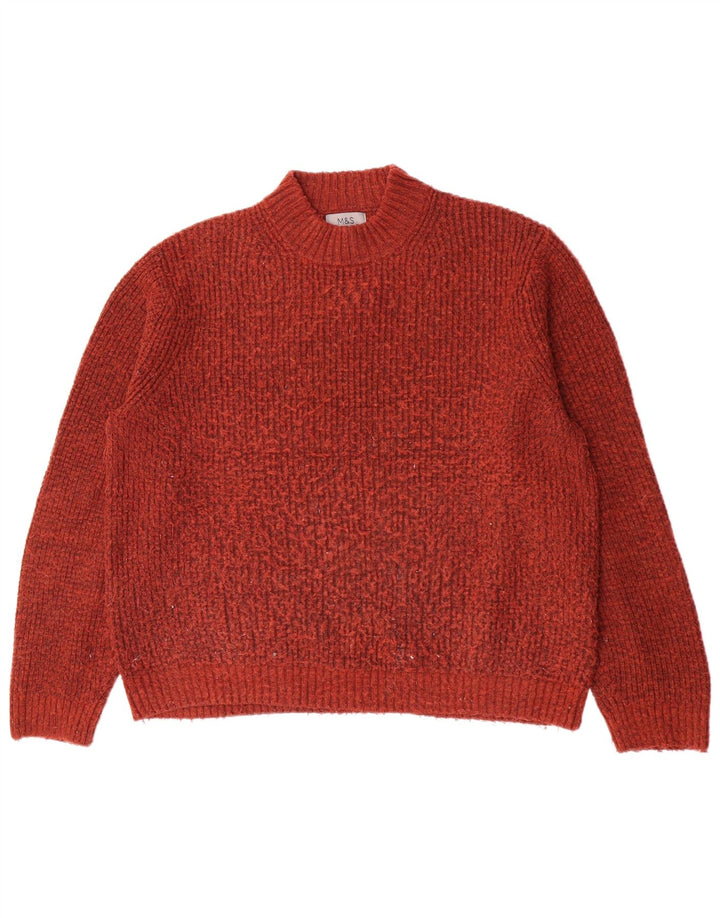 Marks & Spencer Pull col roulé homme XL rouge acrylique