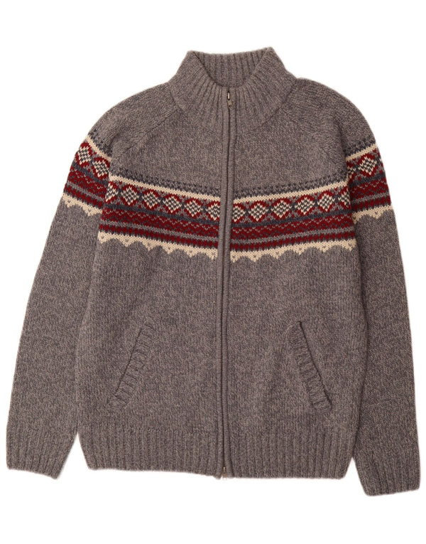 Herod Sport Pull Cardigan Homme XL Gris Fair Isle Acrylique