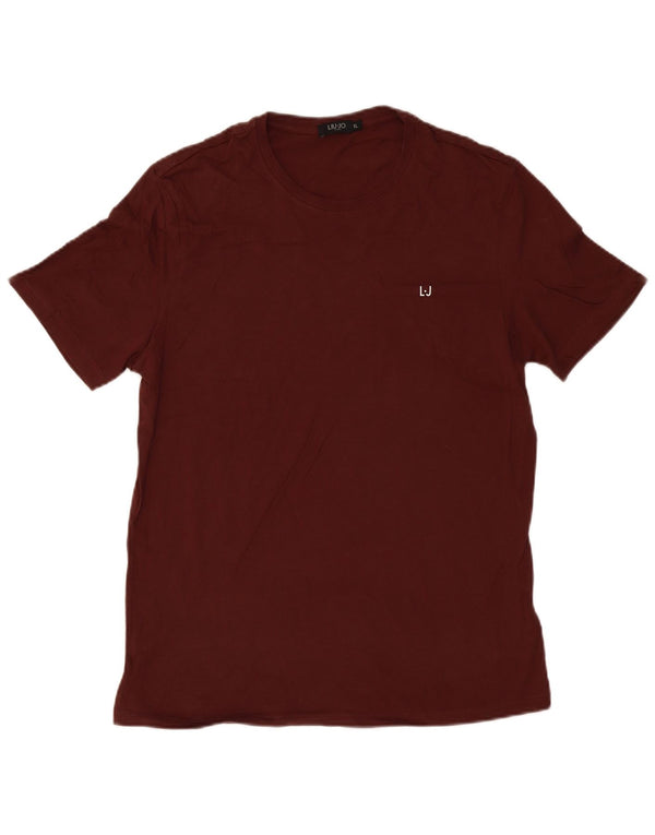 LIU JO T-Shirt Homme Top XL Bordeaux Coton