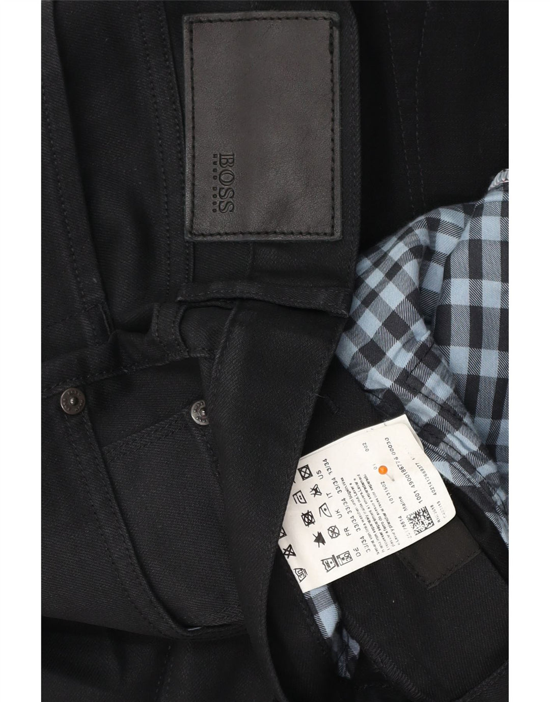 HUGO BOSS Jean droit W33 L29 Homme Noir Coton