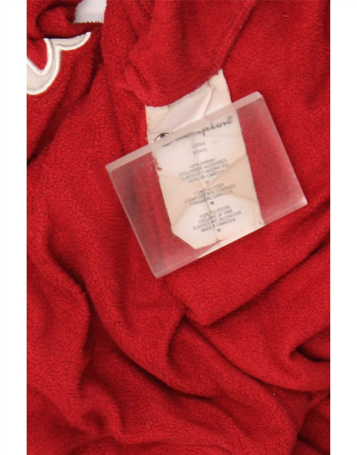 Champion Pull polaire à capuche graphique pour femme UK 14 Rouge moyen Polyester