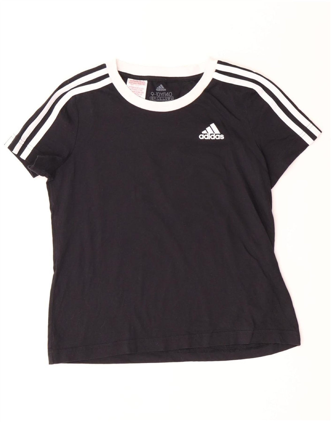 ADIDAS T-Shirt Fille 9-10 ans Noir Coton