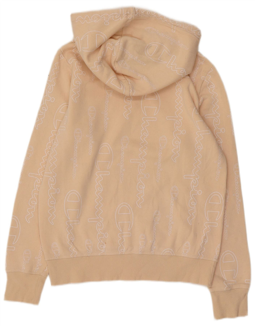 Champion Pull à capuche graphique pour femme UK 12 Beige moyen