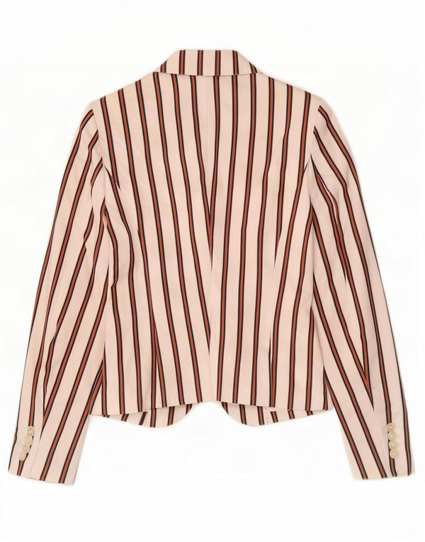 Tommy Hilfiger Veste blazer à 2 boutons pour femme US 4 Petit blanc rayé