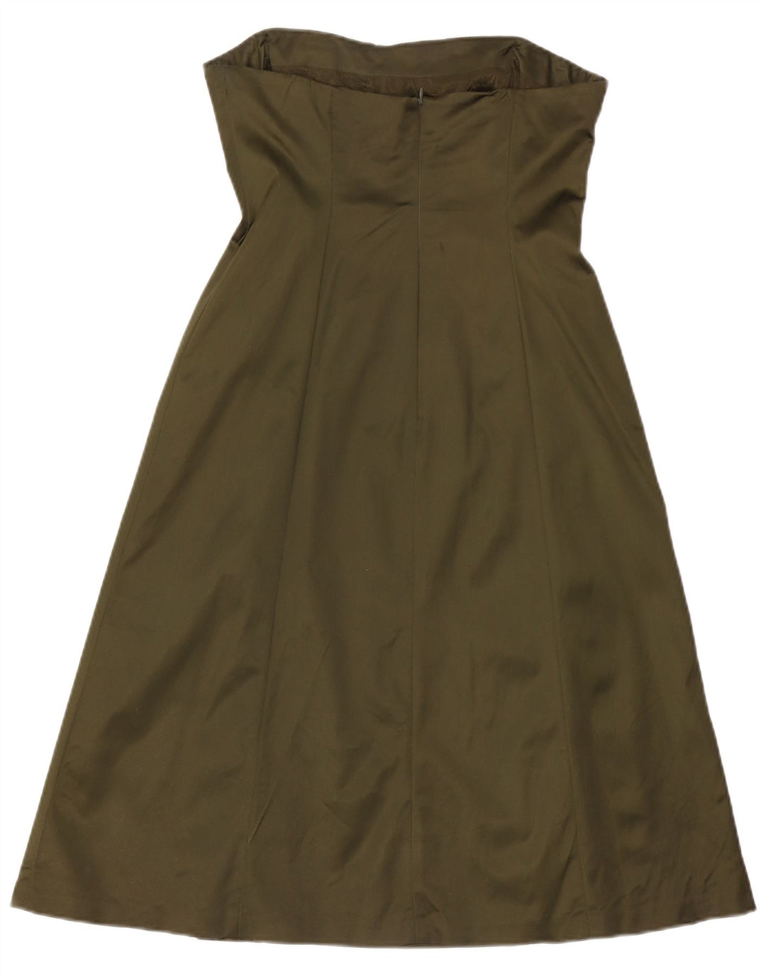 Coast Robe bustier femme UK 12 Acétate kaki moyen