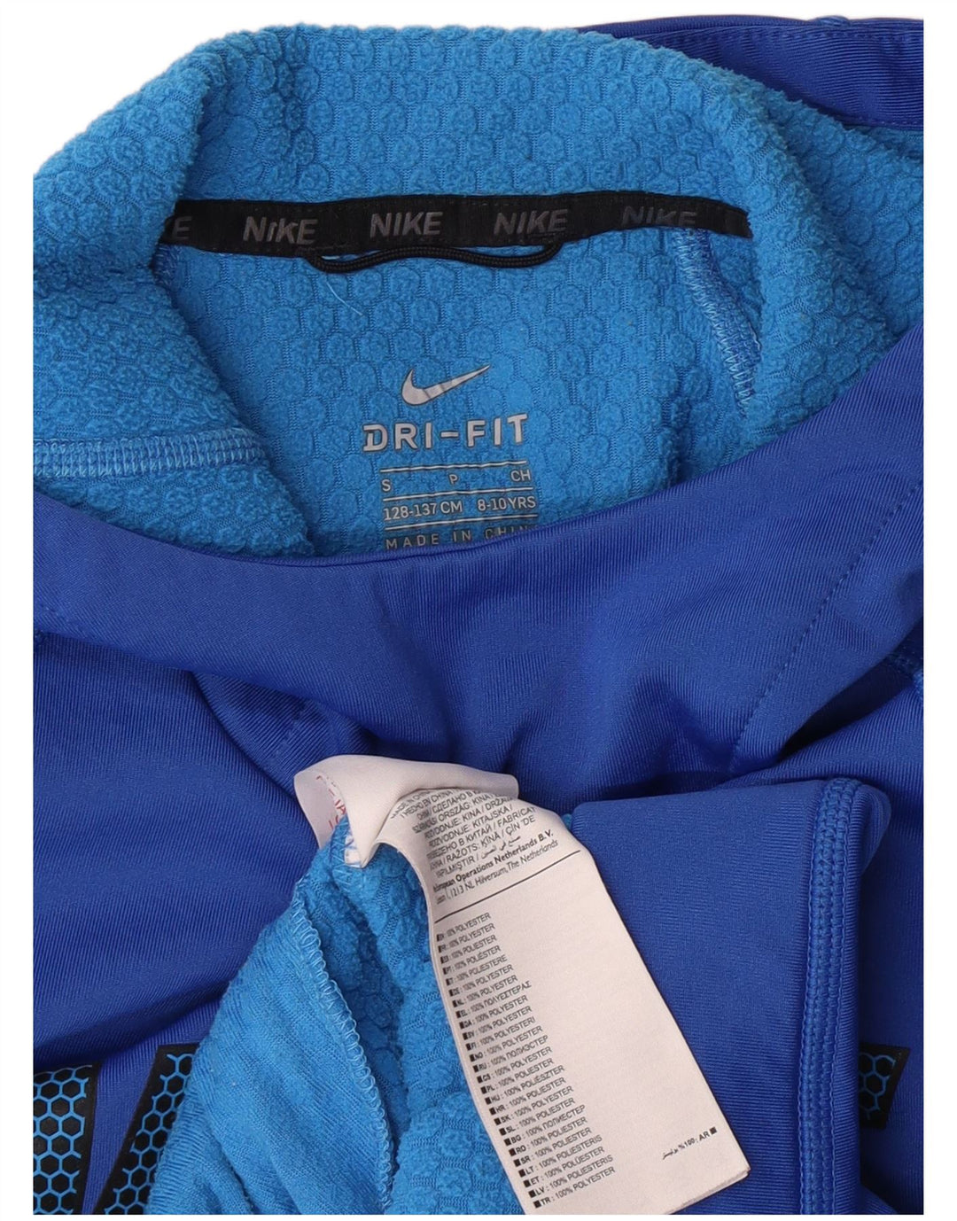 NIKE Pull à capuche graphique Dri Fit pour garçon 8-9 ans Petit Bleu Polyester