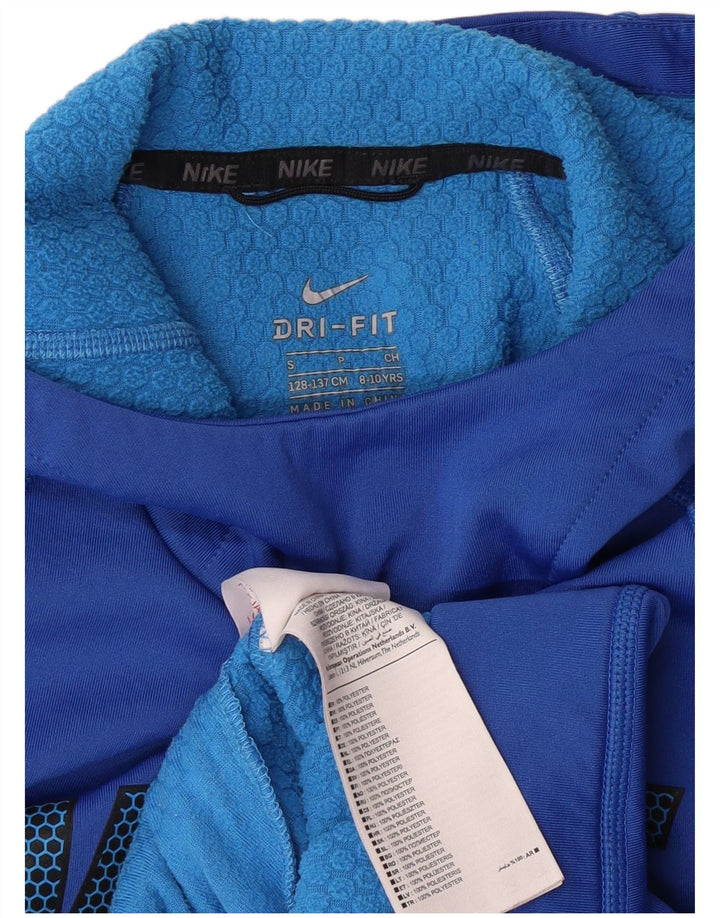 NIKE Pull à capuche graphique Dri Fit pour garçon 8-9 ans Petit Bleu Polyester