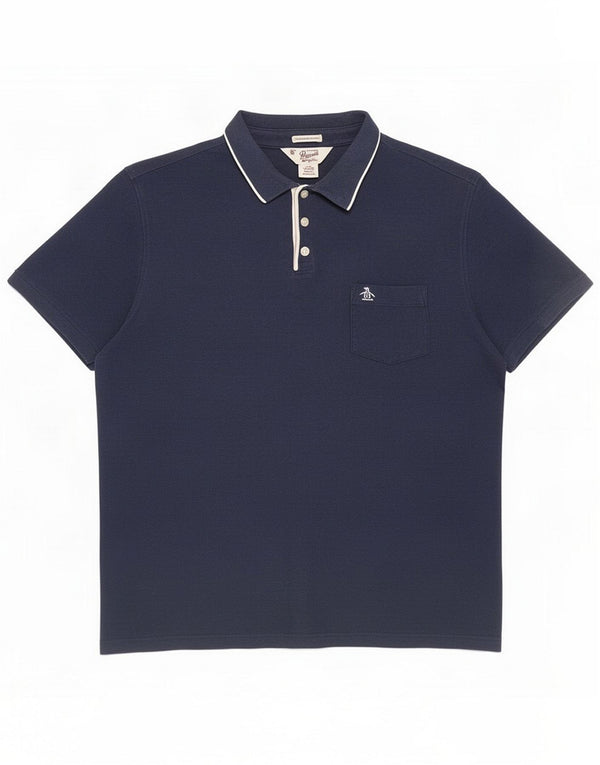 Penguin Polo Heritage Slim Fit pour homme 2XL Coton bleu marine