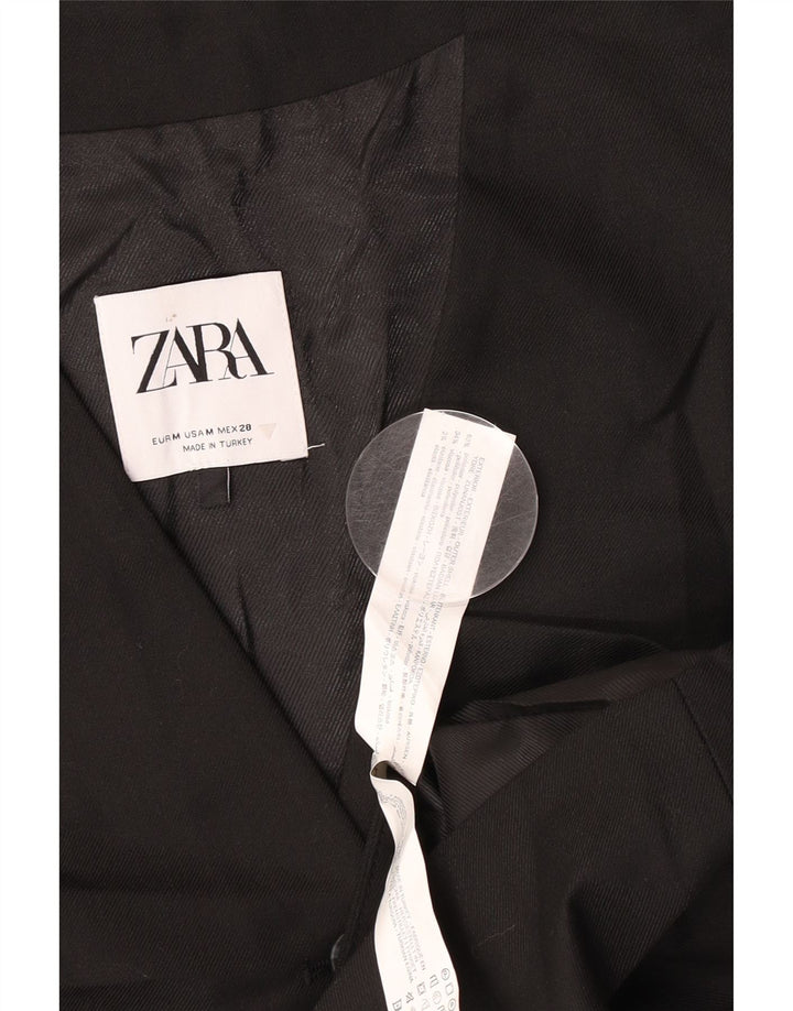 Zara Femme Gilet UK 14 Moyen Noir Polyester