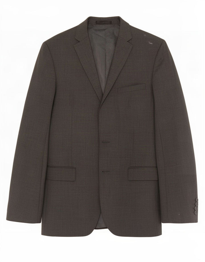 Marks & Spencer Veste blazer à 2 boutons pour homme UK 40 laine gris moyen