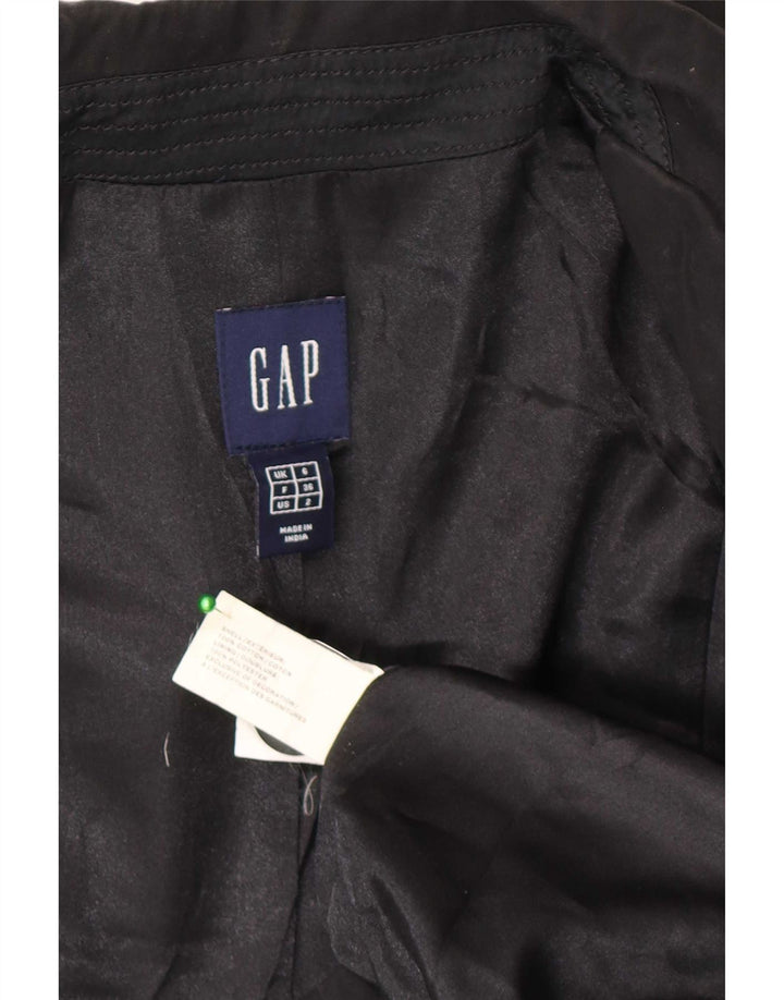 Gap Veste Blazer 1 Bouton Femme UK 6 XS Noir Coton