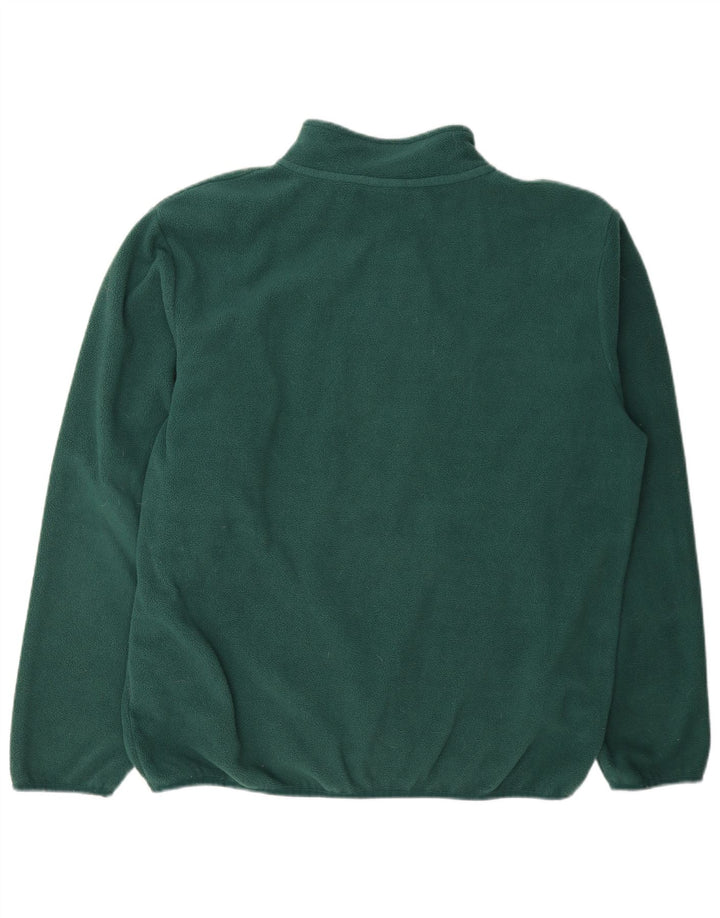 Umbro Pull polaire graphique à col zippé pour homme, grand, vert, polyester