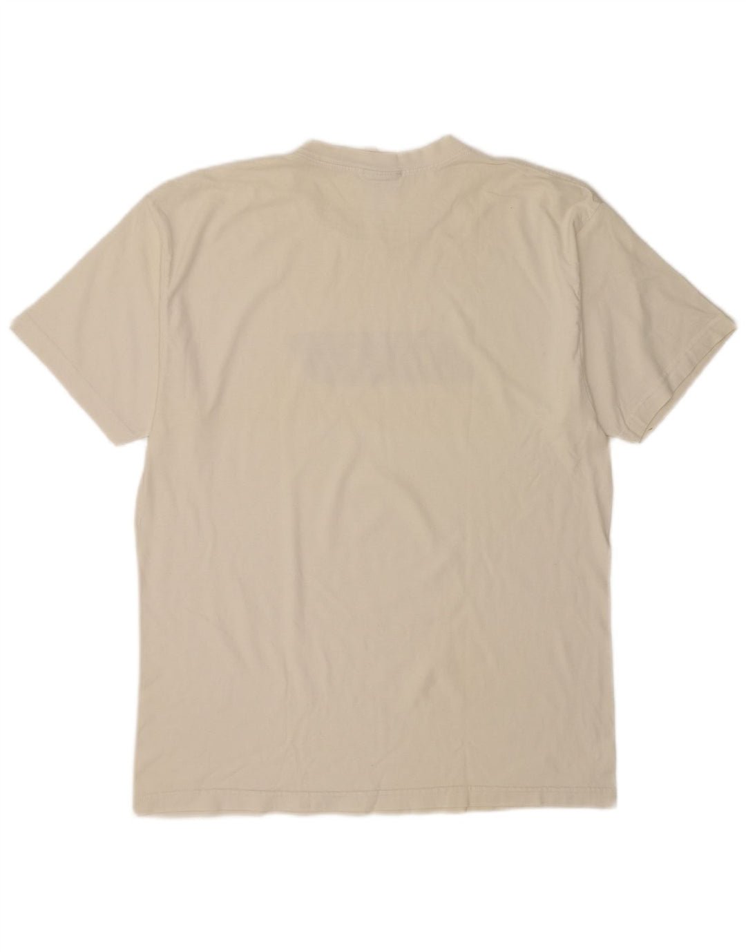 Reebok T-Shirt Graphique Homme Large Blanc Cassé Coton