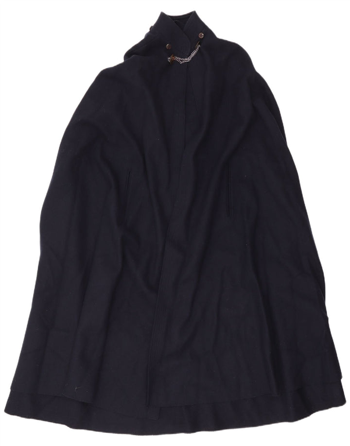 Manteau Capelet Femme Vintage IT 42 Bleu Marine Moyen