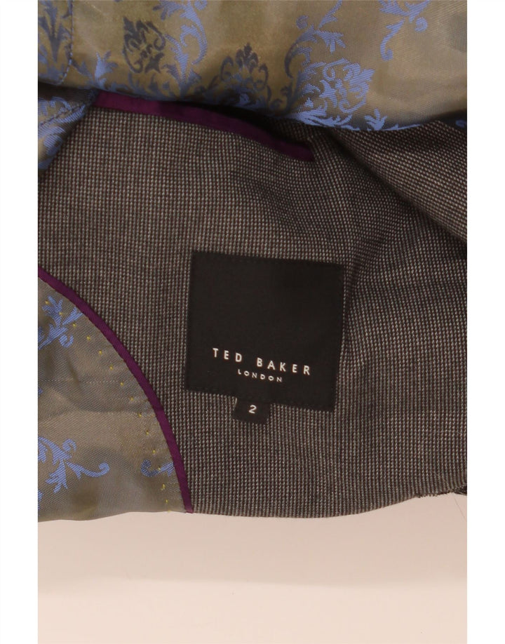 Ted Baker Veste blazer ouverte pour homme Taille 2 Petit Gris