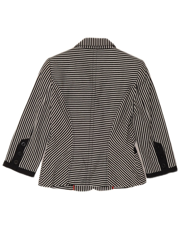 Jasper Conran Veste blazer à manches 3/4 pour femme UK 10 Petites rayures noires