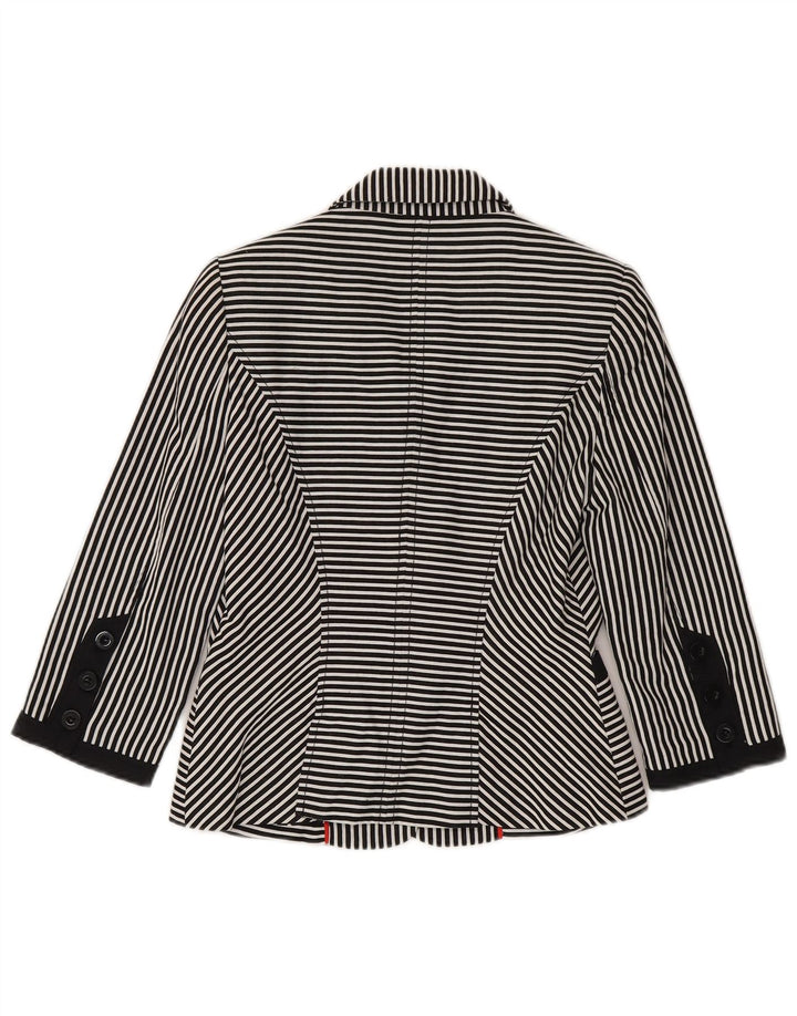 Jasper Conran Veste blazer à manches 3/4 pour femme UK 10 Petites rayures noires