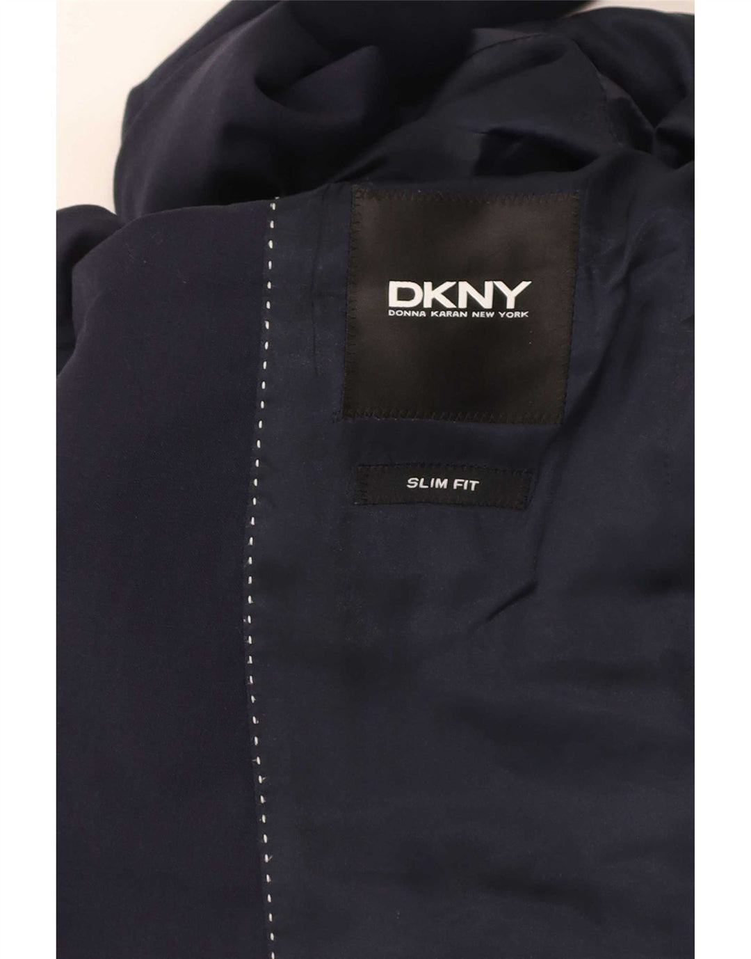 Dkny Veste Blazer Slim Fit 2 Boutons pour Homme UK 38 Laine Bleu Marine Moyen