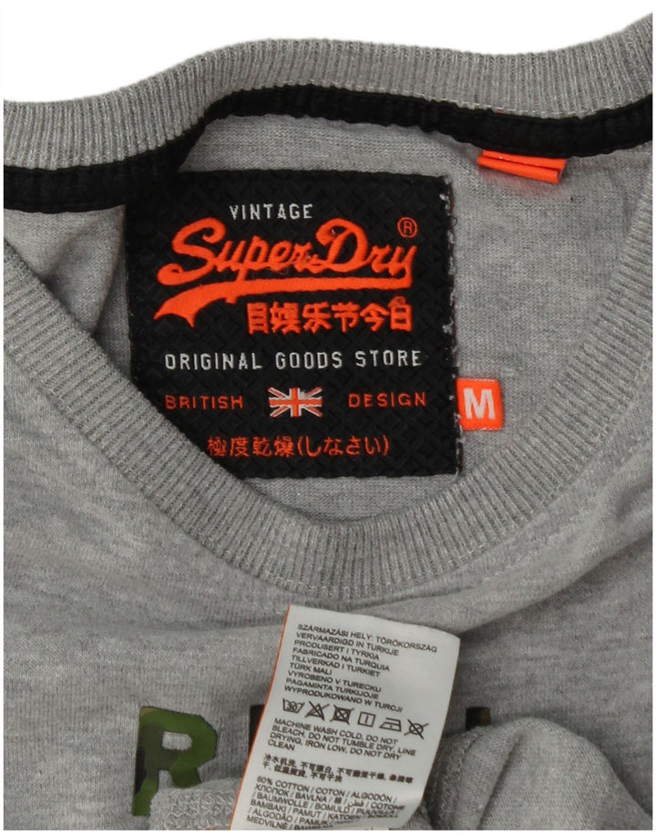 SUPERDRY T-Shirt Graphique Homme Gris Moyen Coton