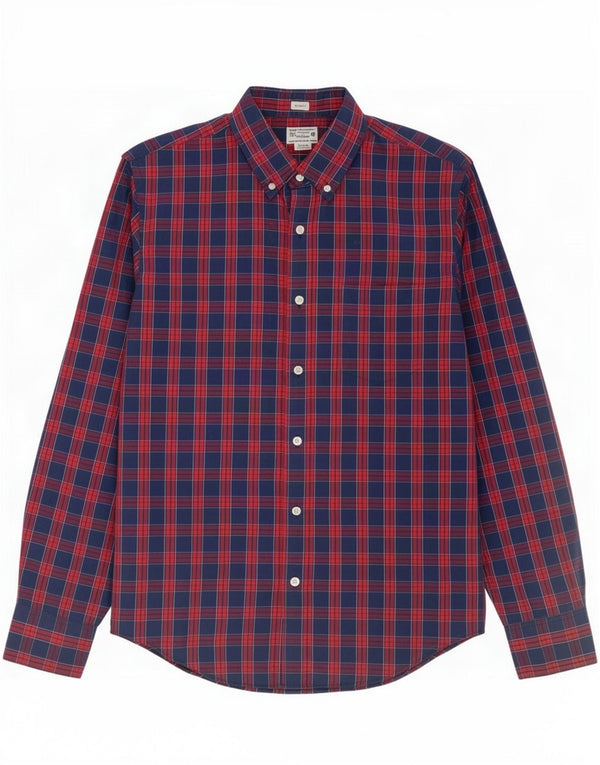 J. Crew Chemise Slim Fit Homme Bleu Marine Moyen à Carreaux Coton